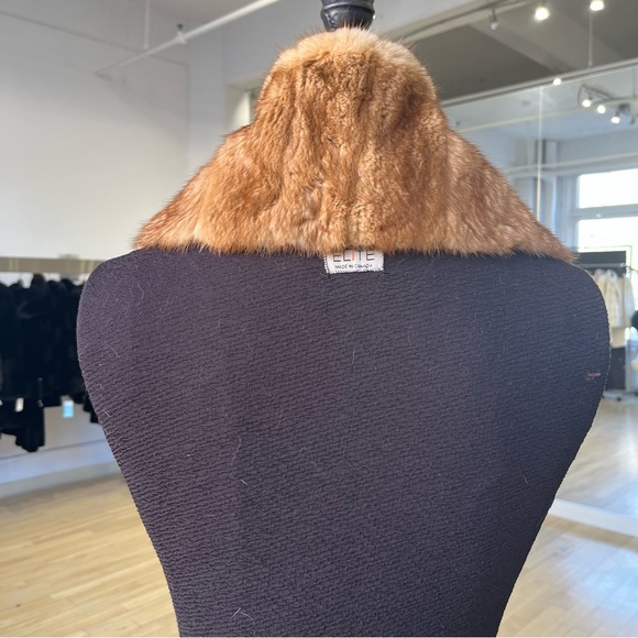 Caramel Pompom Fur Scarf - Picture 3 of 4